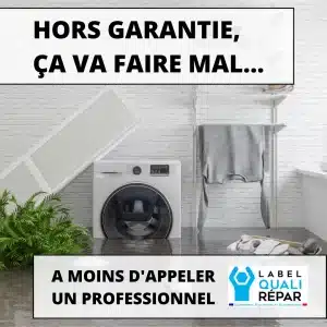 Une fuite sur un lave linge, c'est souvent réparable, et à moindre frais en contactant un réparateur labellisé Qualirépar.